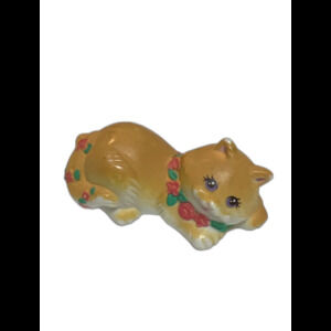 Tonka Playhouse Cat 1995 Toy Plastic Orange Tabby Cat 2.25" Imaginative Play